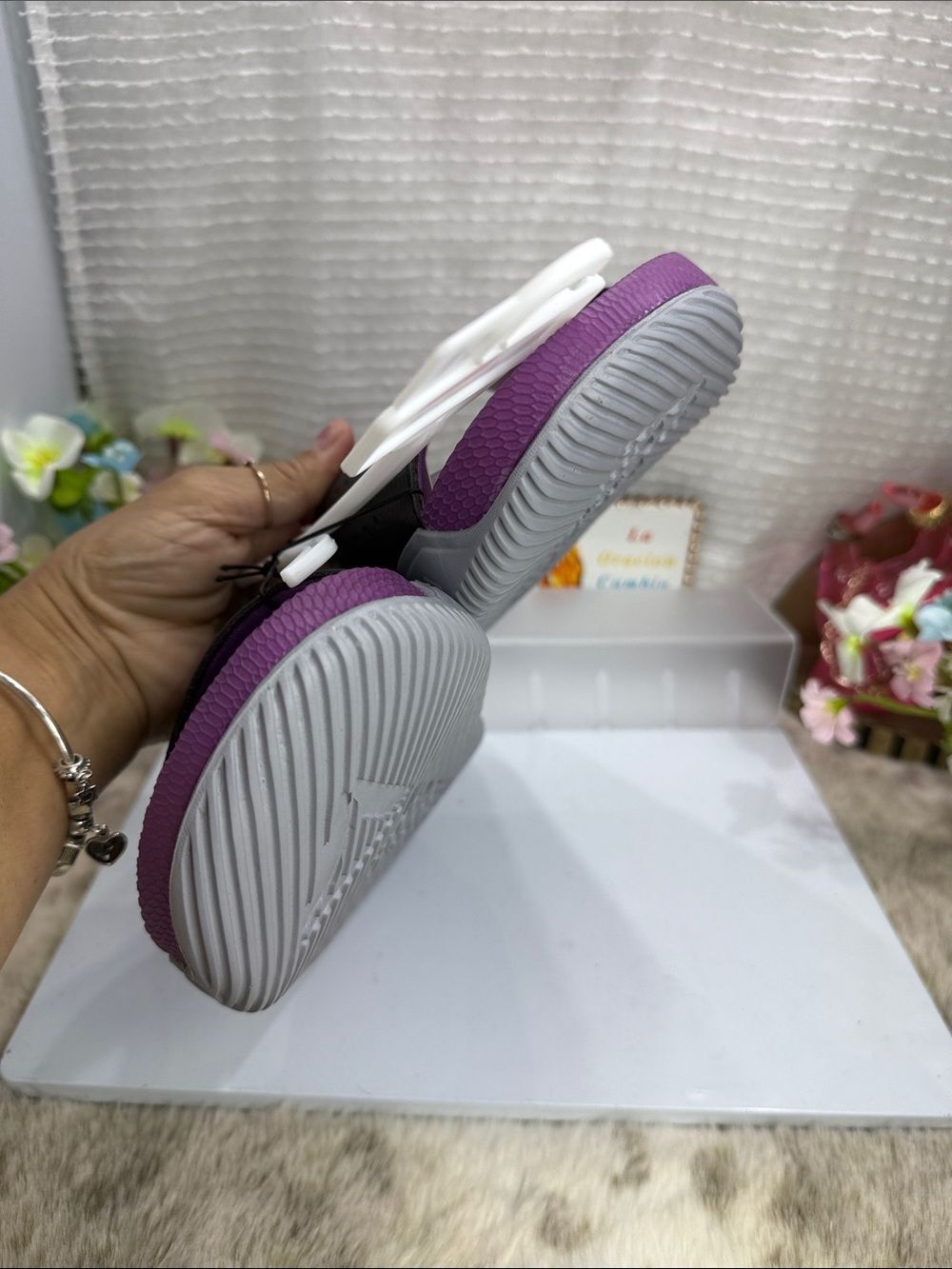 (E)Reebok high-performance sandals, black with purple insole, men's size 11 - Picture 8 of 8